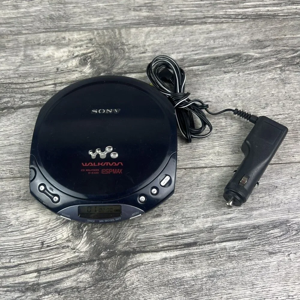 Sony Portable CD Player Blue D-E220 ESP MAX - TESTED AND WORKS